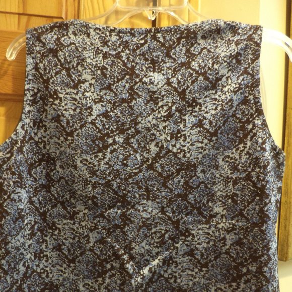 ST. JOHN CAMISOLE TOP TANK ~ SLEEVELESS ~ Brown with Shades of Blue~Size: Small - Picture 6 of 9